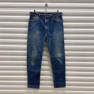 80s Levi Strauss Co 505 Mens 36x34 Regular Straight Leg Denim Jeans Orange Tab